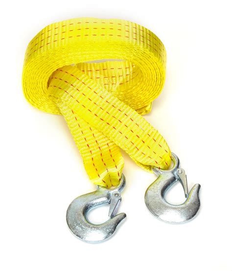 heavy duty tow strap with hooks